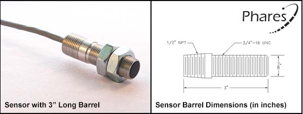 Digital Output Hall Effect Sensor - 3'' Barrel